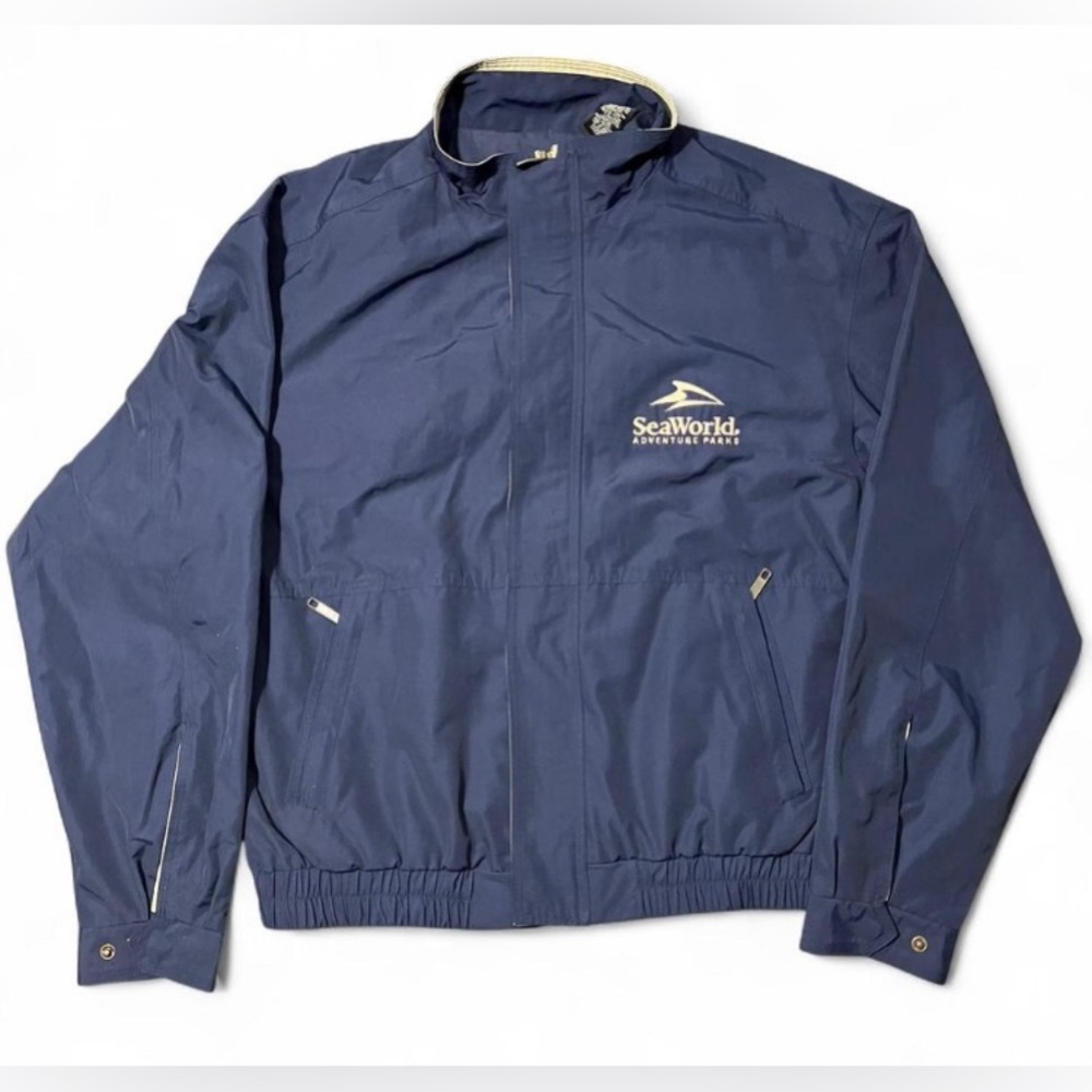 Vintage Navy Blue Seaworld Adventure Park Jacket